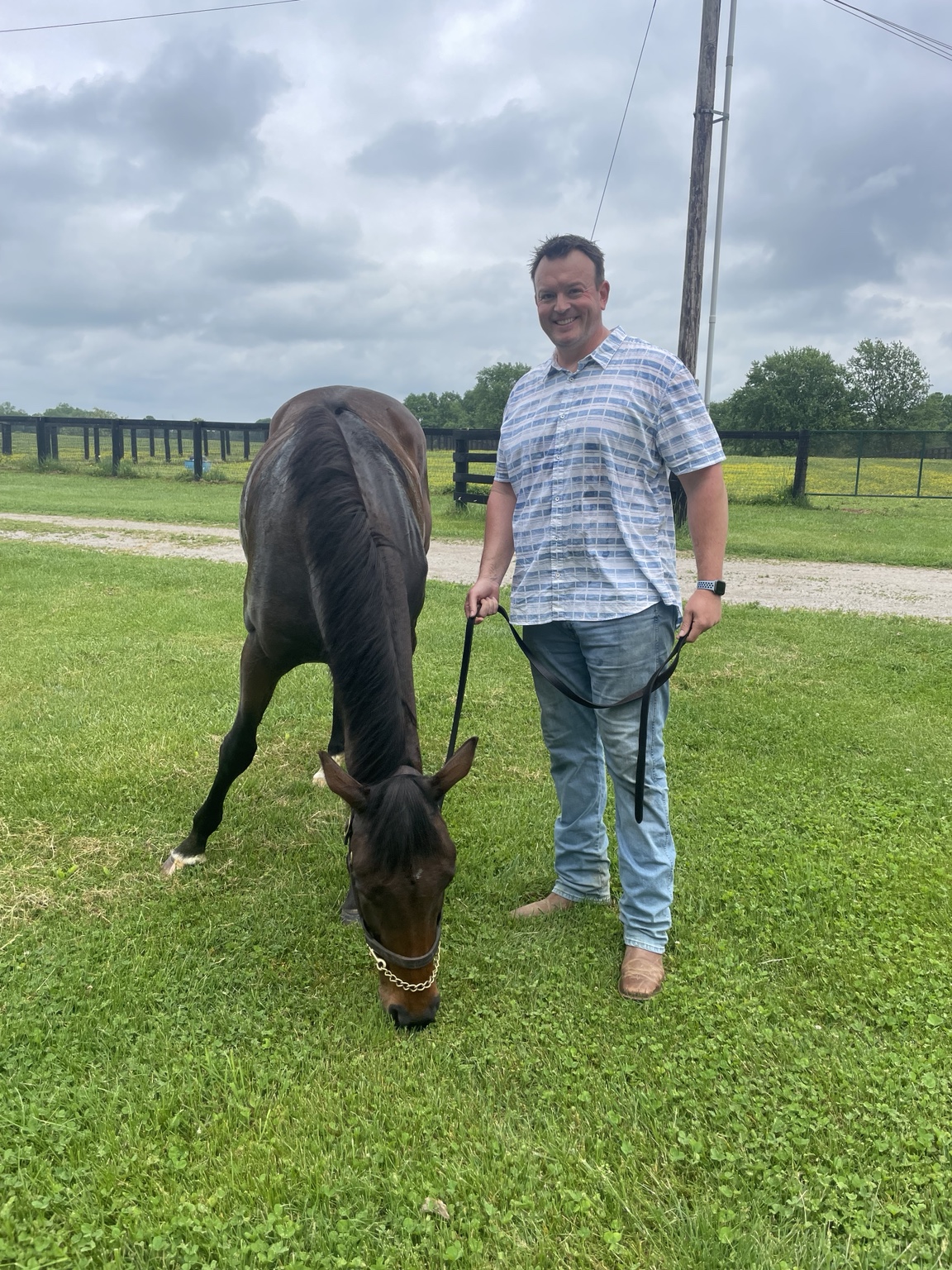 Adam with Daisy at Buck Pond Farm